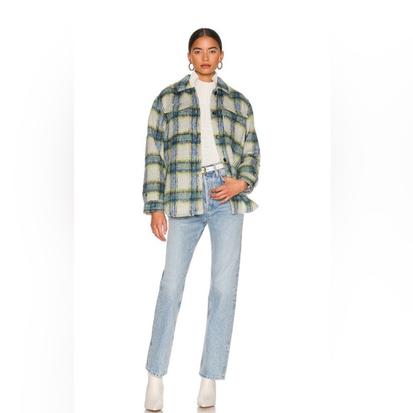 Rails Turner Shirt Jacket Cobalt Lime Smoke